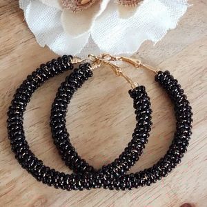 Hoop Seedbead Earrings